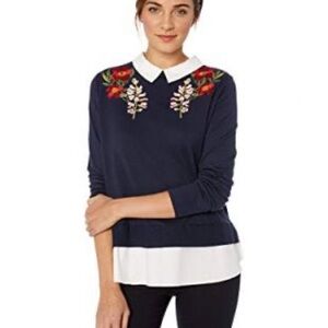 Ted baker toriey embroidered sweater